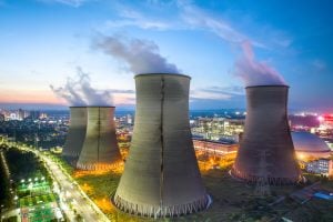 A photo of a nuclear power plant.