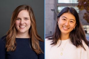 Headshots of awardees Kelly Larson and Heidi Li.