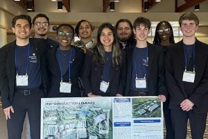 A group photo of Sustainable Solutions team members at the Mid-Atlantic regional competition