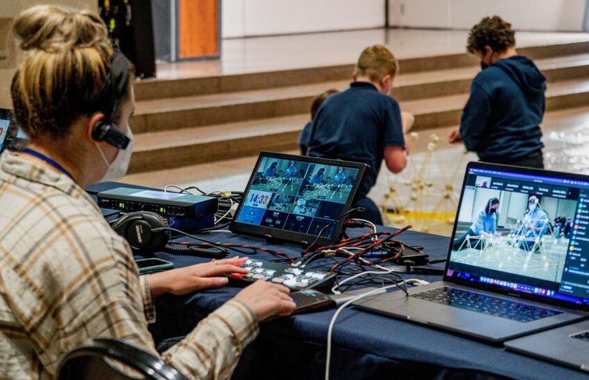 CLDT Multimedia Technician Brandi Zeberlein at the 2022 Tower of Power event