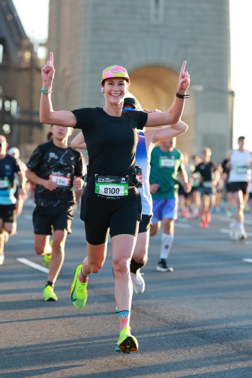 Alexis Dean in the Sydney Marathon.
