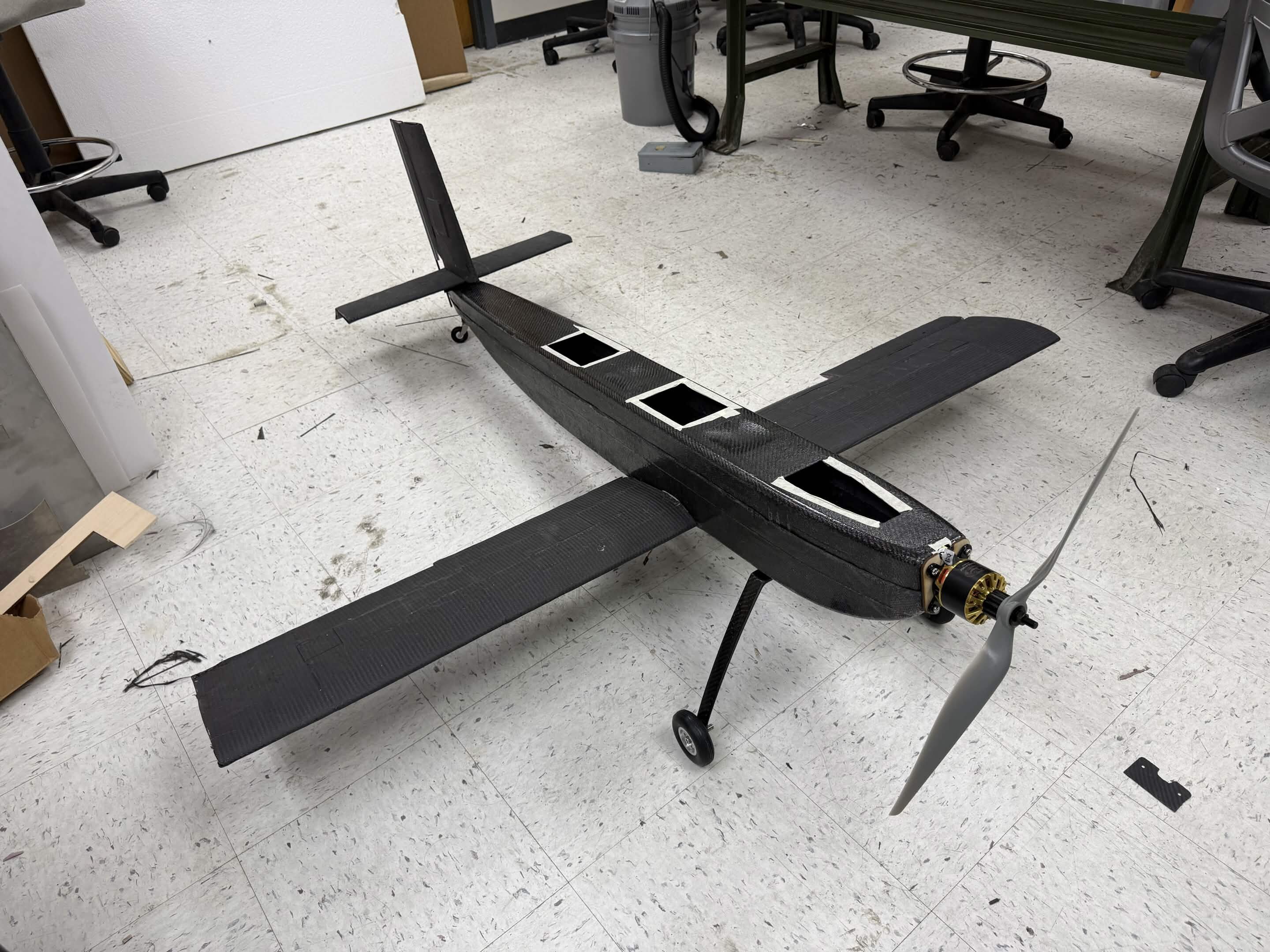 Image of fully assembled composite aircraft for DBF 2026 competition