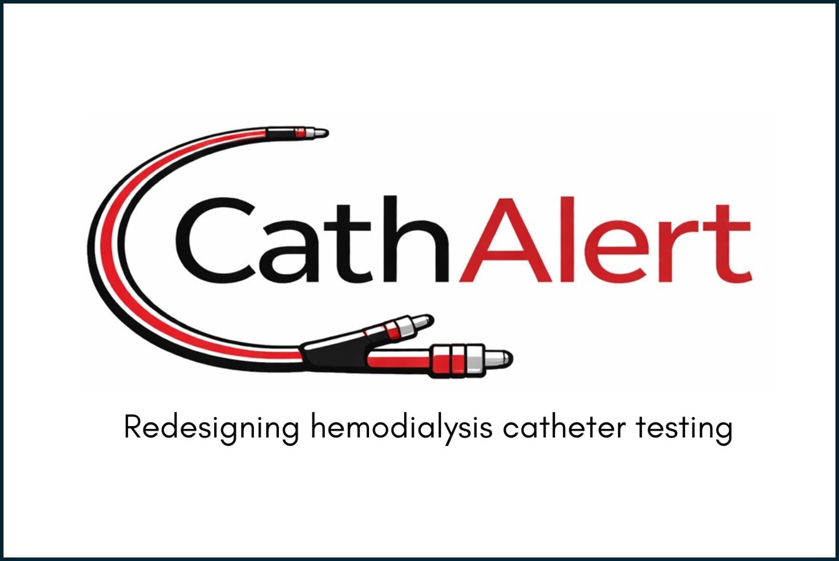 CathAlert logo featuring a central venous catheter graphic alongside the project name.