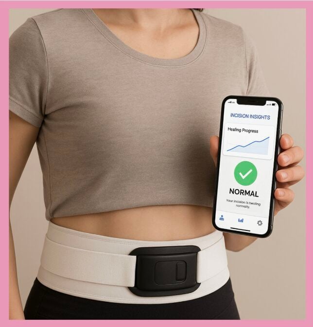 The Embrana band with accompanying mobile app interface.
