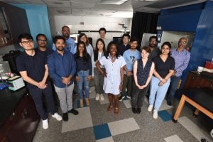 A group photo in Bisi Bell's lab