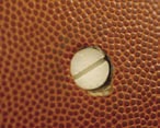 The battery-powered audible basketball designed by Burkholder and two other Engineering students emits a pulse tone to tell blind players where the ball is. The airtight cylinder in a Spalding Infusion ball offered a way to insert the electronics.