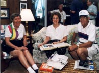 In Atlanta, (from left) Dorothy Einolf; Janet Schumann; and William F. Greenwood ’52 SPSBE, ’62 gather for a Maryland Crab Feast. This annual tradition began as a SEA event eight years ago.
