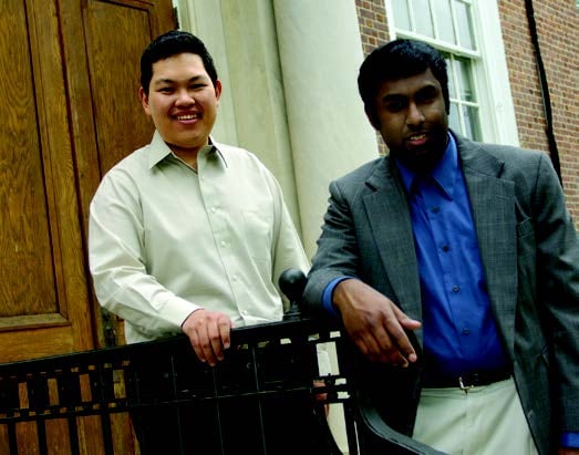 Two Biomedical Engineering majors—Eric Chu ’06 (left) and Prashant Jey ’06—were selected for T. Rowe Price’s prestigious Investment Fellowship Program.
