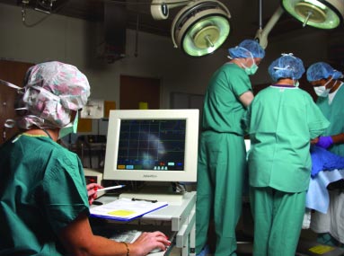 During the past year, IBT has been taking the next step: creating the clinical neurodiagnostic tool being demonstrated above. In high-risk surgeries, IBT’s Intraoperative Neurological Monitor will enable clinicians to assess the health of the central nervous system—in real time.