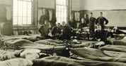 For the 500 Student Army Training Corps cadets who came to Hopkins during World War I, Engineering’s labs, classrooms, and attics became their barracks. About a month after this October 1918 photo, the war ended.