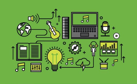 Illustration of music and sound