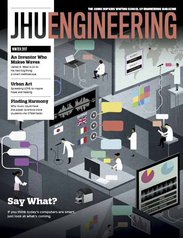 JHU Engineering Winter 2017 magazine cover