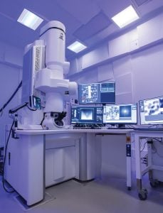 Image of a transmission electron microscope