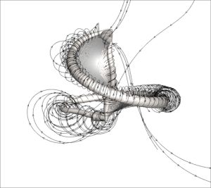 illustration of a reimagined da Vinci flying machine