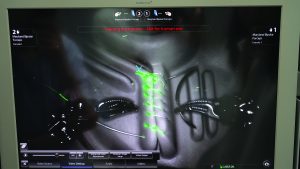 photo of glowing sutures
