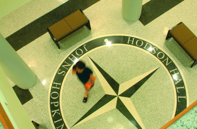 Among Hodson Hall’s beautiful features are tiered seating, large windows, a cupola, inviting public spaces, and very comfy seats—plus all the latest high-tech teaching tools.