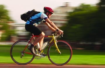 A mountain bike racer in his spare time, Scott Burkholder ’02 at last spring’s Whiting School Convocation received a Loy Wilkinson Award for academic excellence, leadership, and service in chemical engineering.
