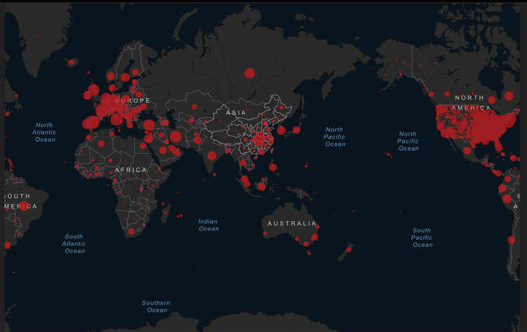 COVID-19 tracking map