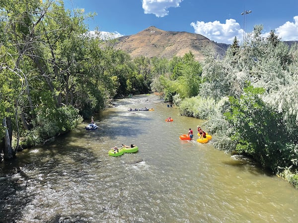 Tubing Clear Creek in Golden, Colorado