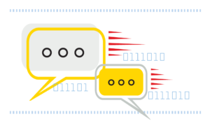 graphical image of speech bubbles conveying communication