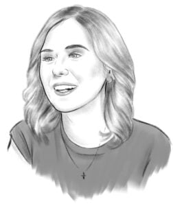 Black and white image of Rebecca Rosenberg