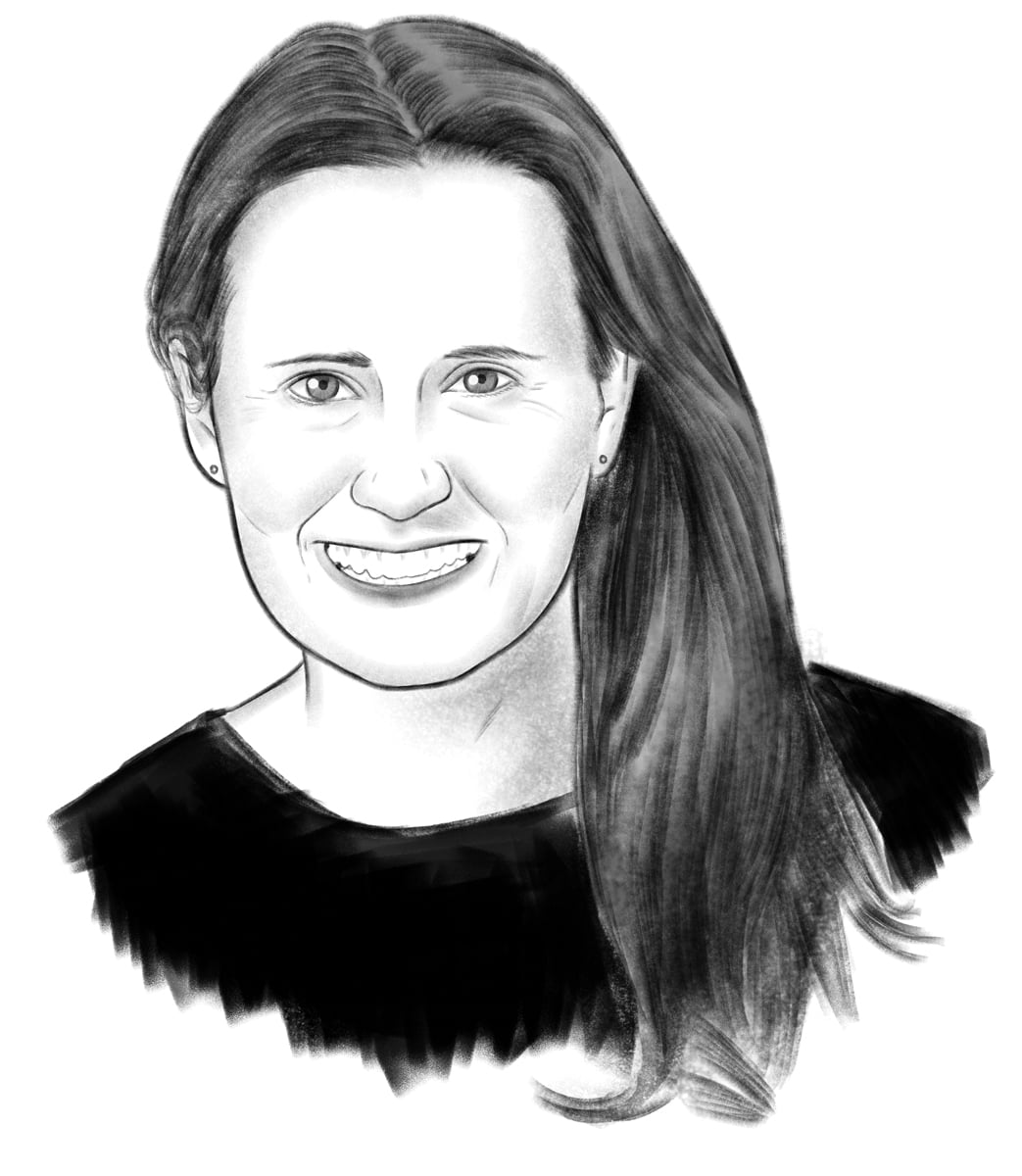 Black and white image of Leslie Silverglide