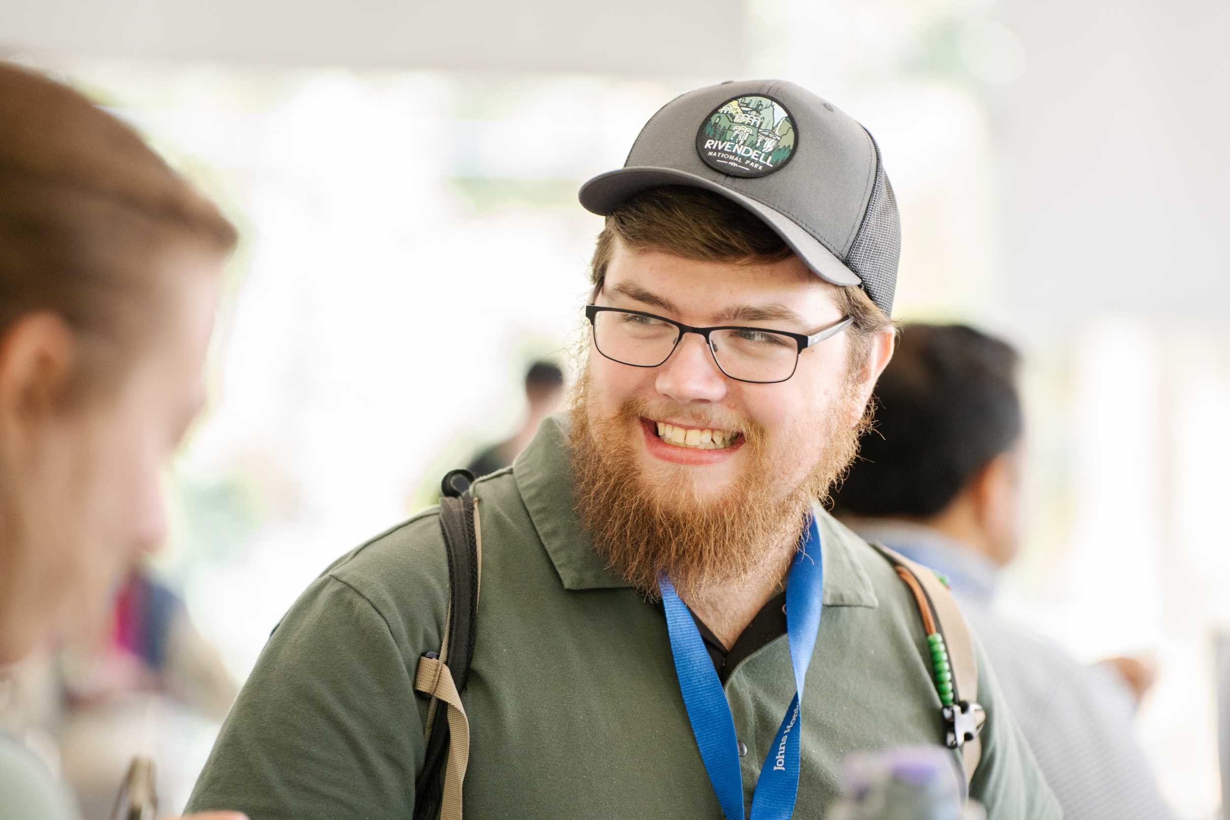 Student smiling at Connect2Campus event.