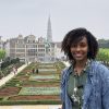 Rayyan Gorashi posing for a picture with mont des arts garden in the background behind her.