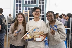 Students showing prototypes