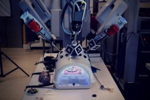 The da Vinci robotic surgical system.