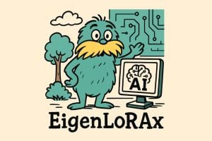 An illustration of the Lorax character standing next to a tree and pointing toward a screen that reads "AI".