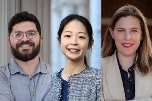 Collage of three headshots: Mateo Díaz, Yayuan Liu, Soledad Villar