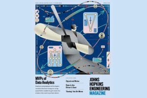 Image of Spring 2026 issue with a blue background.