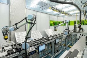 Robotic equipment in the Artificial Intelligence for Materials Design Laboratory